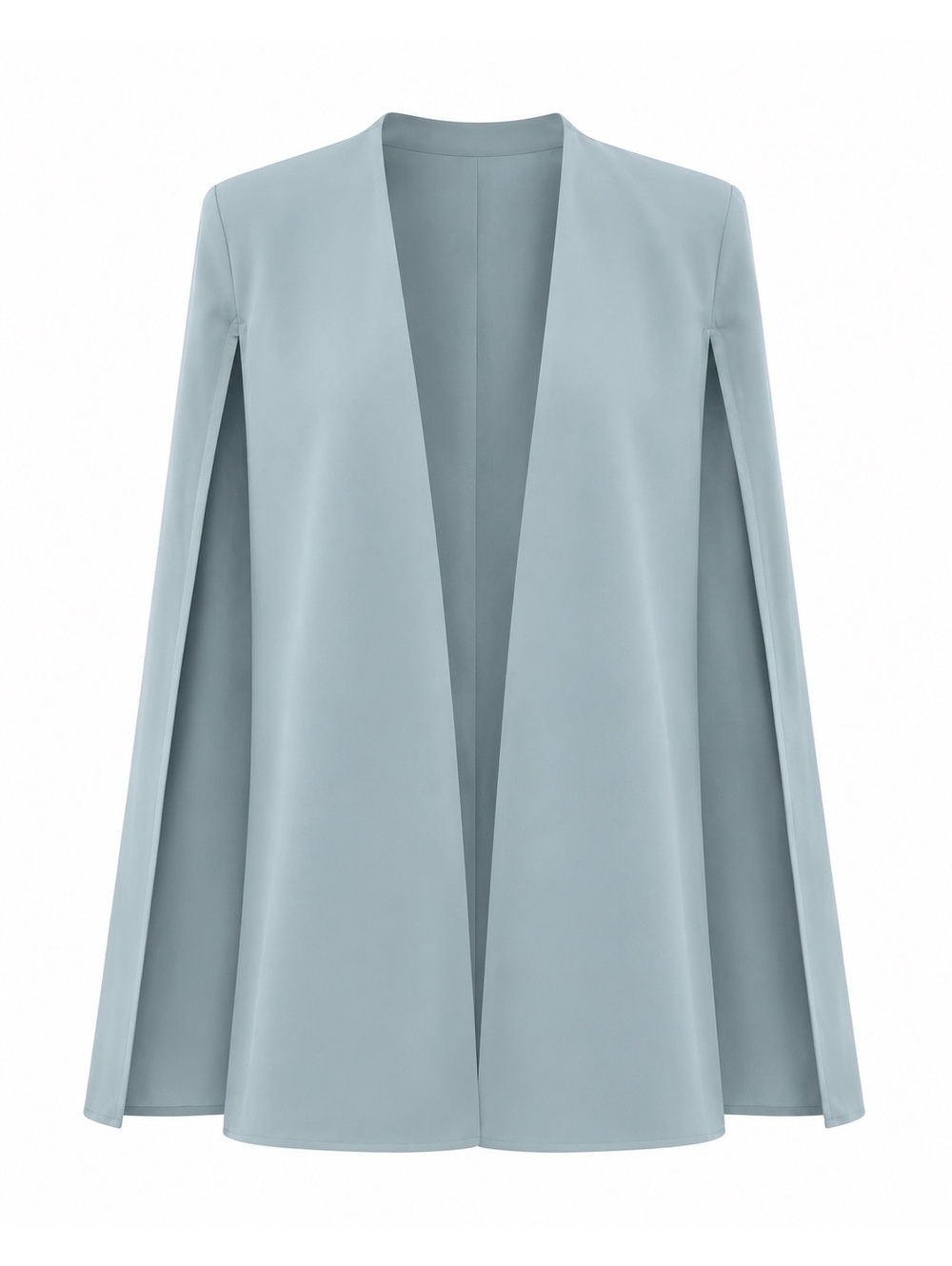 Women’s Aqua Cape Blazer Size Small/4 Open Front Elegant Jacket - Picture 9 of 9